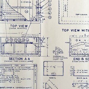 1963 Railroad Bangor Aroostook 24 Cell Battery Box Blueprint J14 DWDD13
